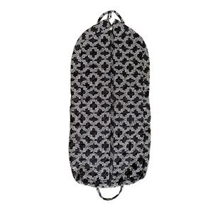 BUCKHEAD BETTIES Full Length Quilted Travel Garment Bag Black White Geometric
